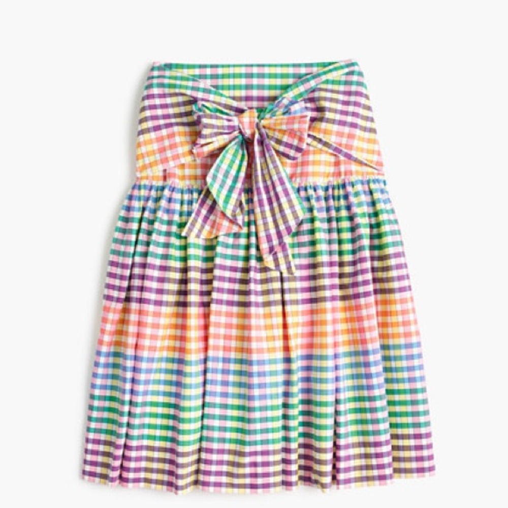 J Crew Tie Front Rainbow‎ Skirt - Picture 14 of 14